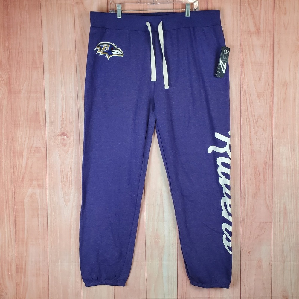 G III 4Her by Carl Banks Sweatpants Womens 2XL Purple Baltimore Ravens Scrimmage